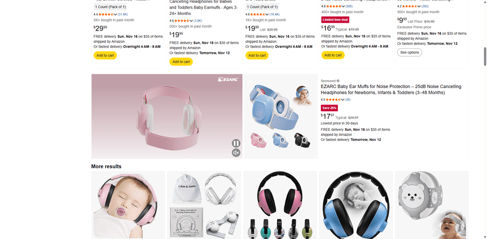 Sponsored Display banner appearing on an Amazon product or category page to capture shopper attention